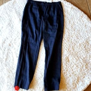 NWT Theory linen navy pants Northsound Caliver
